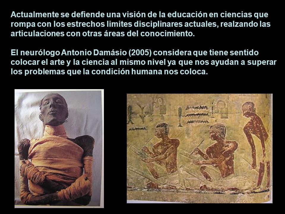 Actualmente se defiende una visión de la educación en ciencias que rompa con los estrechos limites disciplinares actuales, realzando las articulaciones con otras áreas del conocimiento.