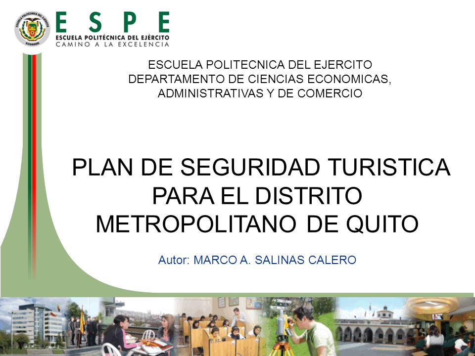 PLAN DE SEGURIDAD TURISTICA PARA EL DISTRITO METROPOLITANO DE QUITO