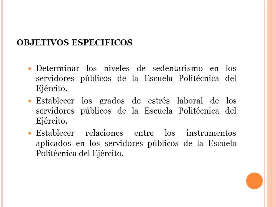 OBJETIVOS ESPECIFICOS