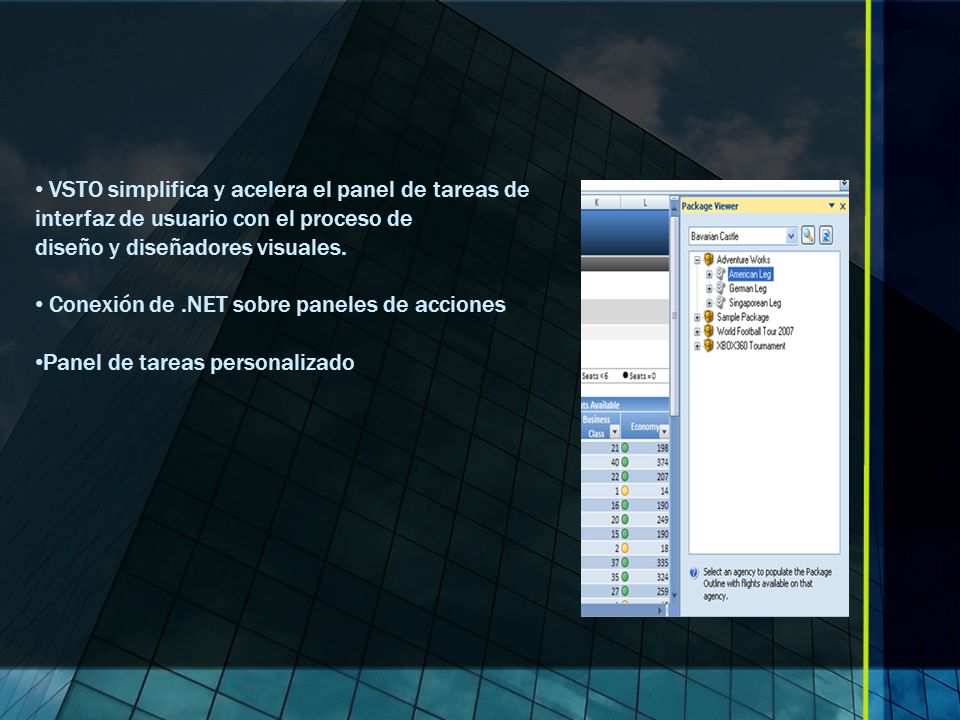 VSTO simplifica y acelera el panel de tareas de interfaz de usuario con el proceso de diseño y diseñadores visuales.