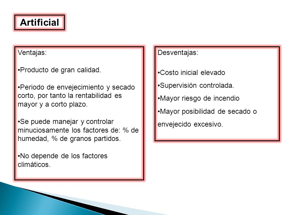 Artificial Ventajas: Producto de gran calidad.
