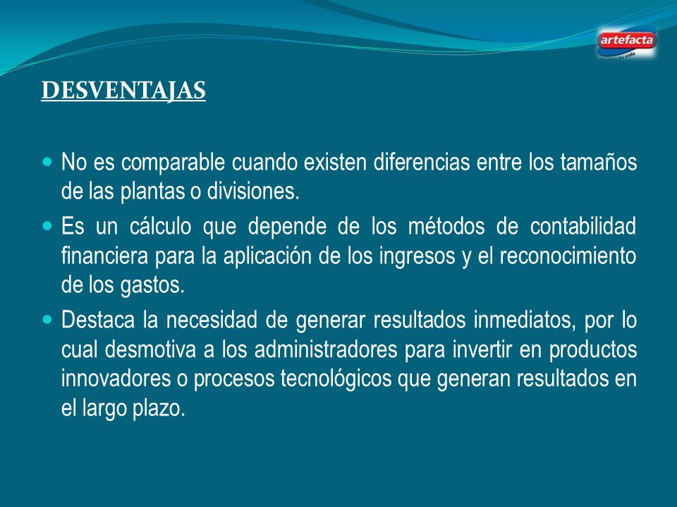 DESVENTAJAS No es comparable cuando existen diferencias entre los tamaños de las plantas o divisiones.