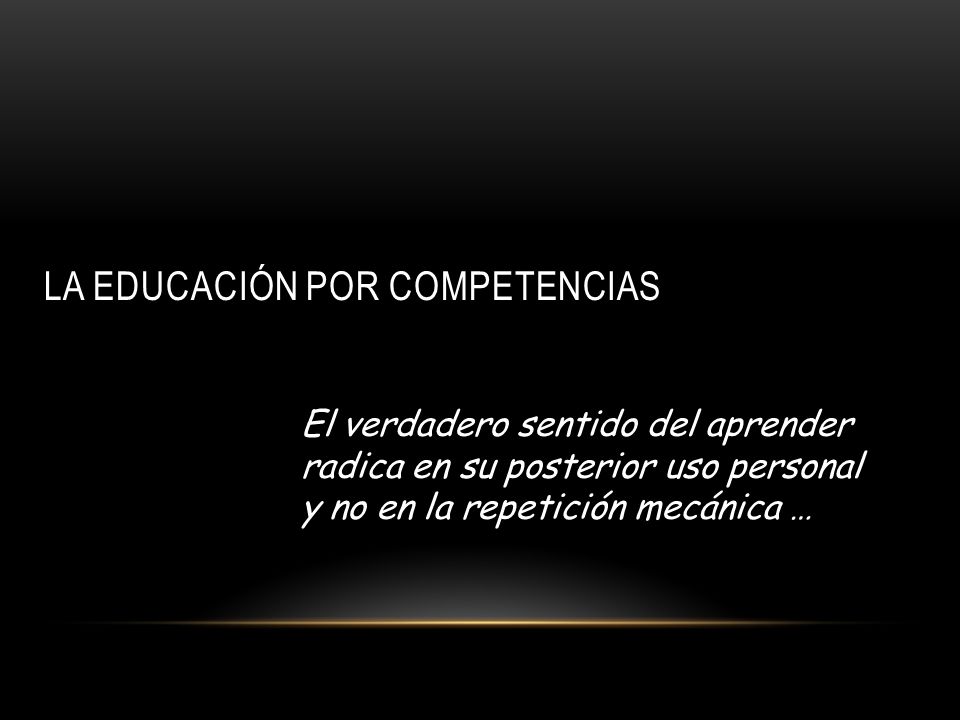 La educación por competencias