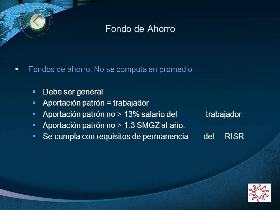 Fondo de Ahorro Fondos de ahorro: No se computa en promedio