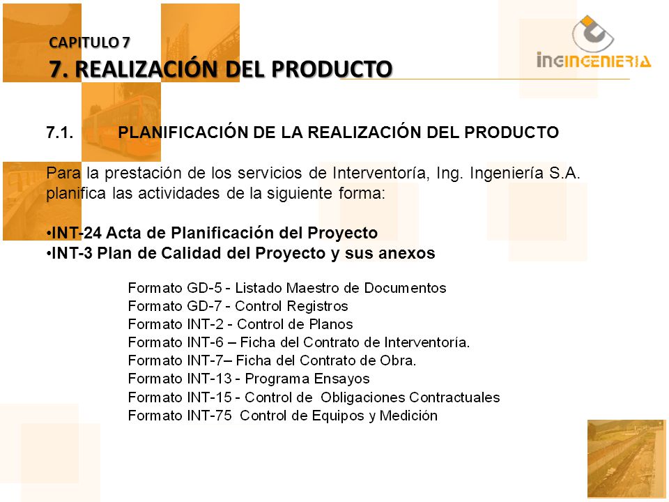 CAPITULO 7 7. REALIZACIÓN DEL PRODUCTO