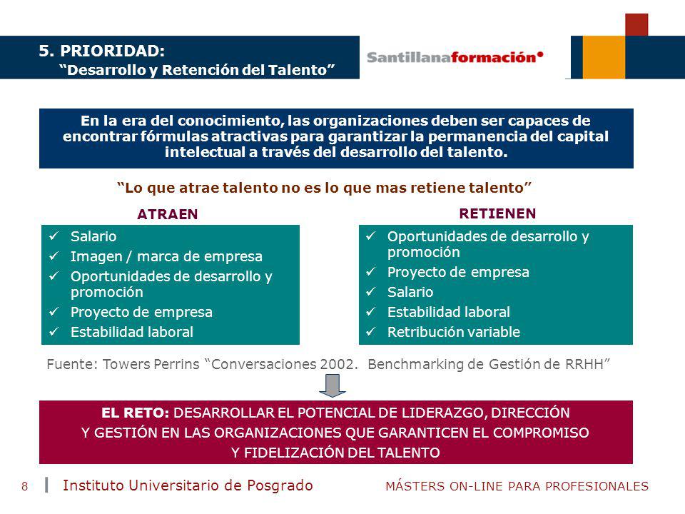 Lo que atrae talento no es lo que mas retiene talento