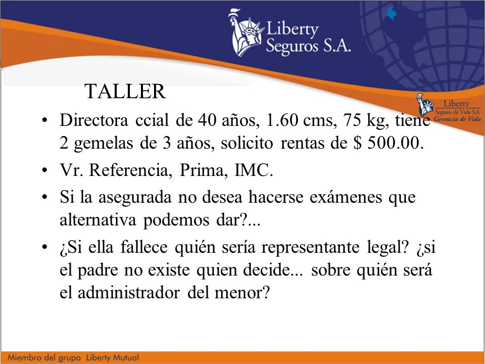 TALLER Directora ccial de 40 años, 1.60 cms, 75 kg, tiene 2 gemelas de 3 años, solicito rentas de $