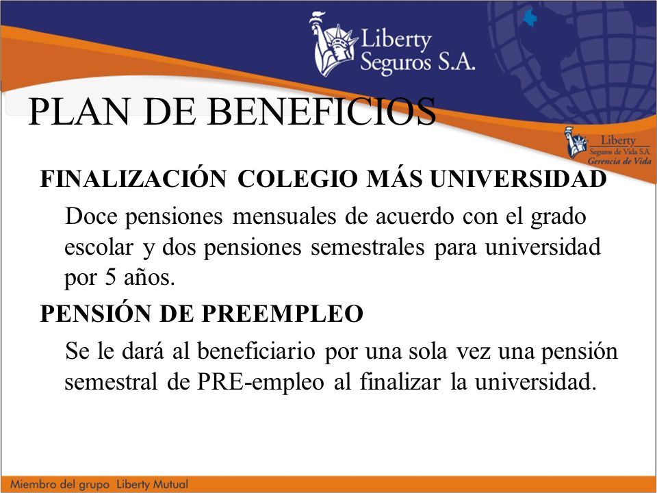 PLAN DE BENEFICIOS FINALIZACIÓN COLEGIO MÁS UNIVERSIDAD