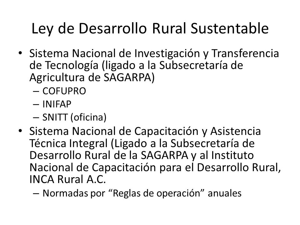 Ley de Desarrollo Rural Sustentable
