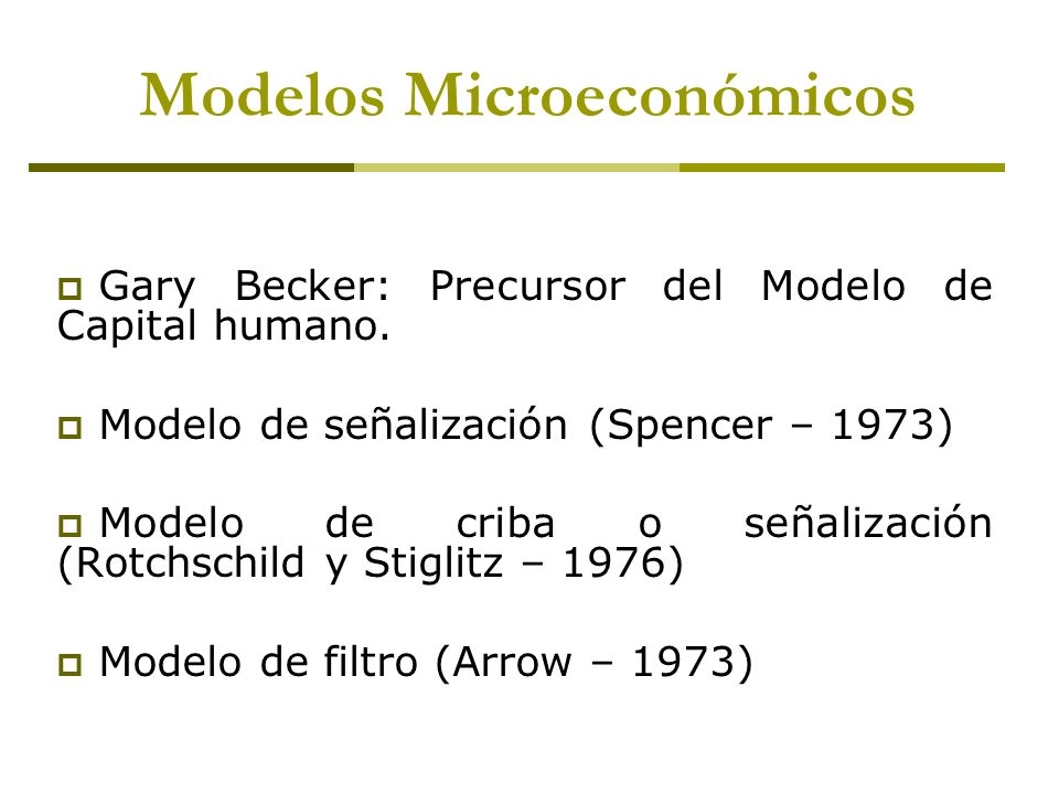 Modelos Microeconómicos