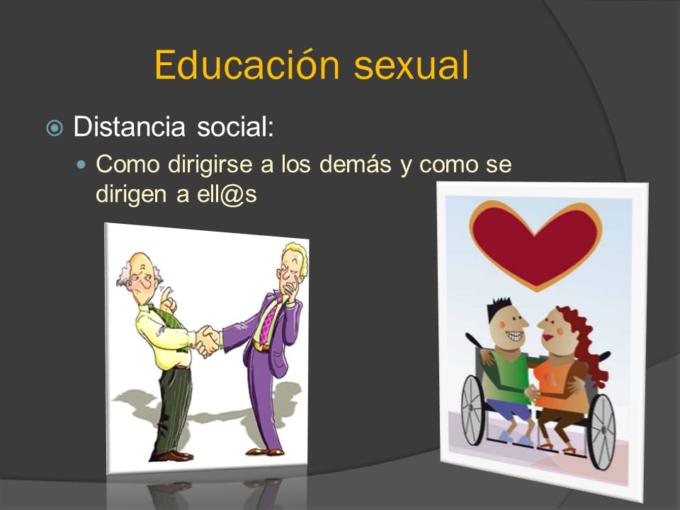 Educación sexual Distancia social: