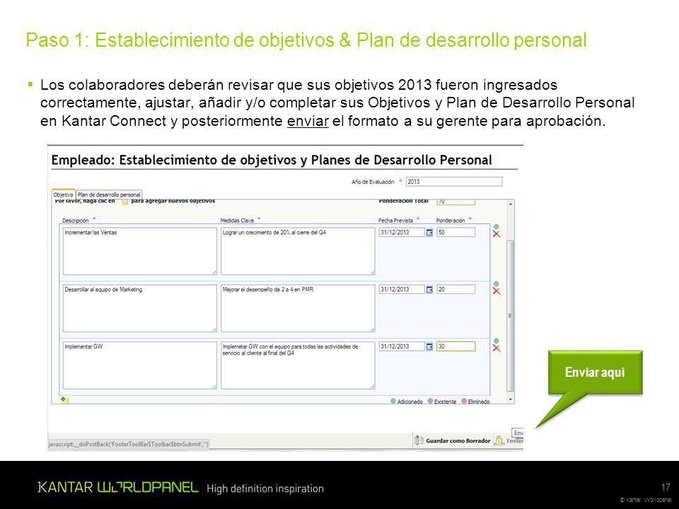 Paso 1: Establecimiento de objetivos & Plan de desarrollo personal