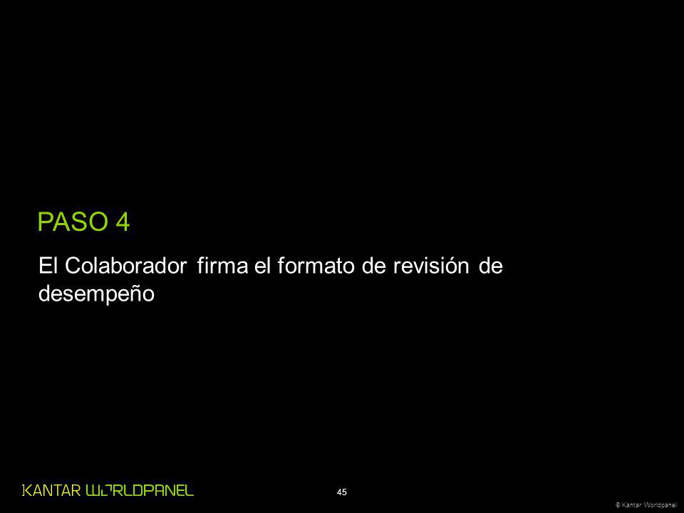 PASO 4 El Colaborador firma el formato de revisión de desempeño