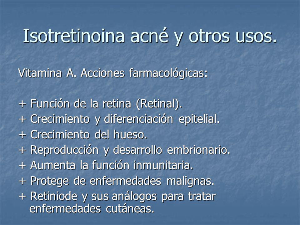 Isotretinoina acné y otros usos.