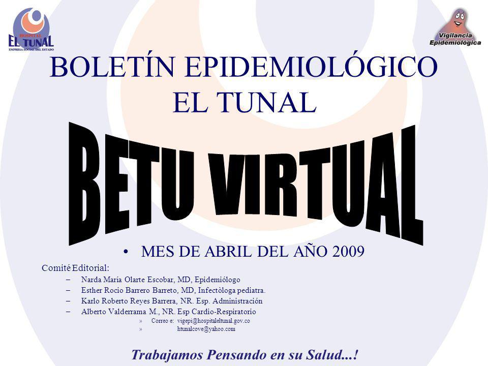 BOLETÍN EPIDEMIOLÓGICO EL TUNAL