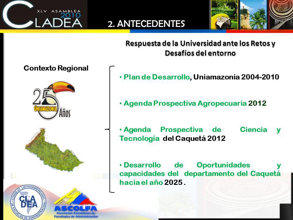 Respuesta de la Universidad ante los Retos y Desafíos del entorno