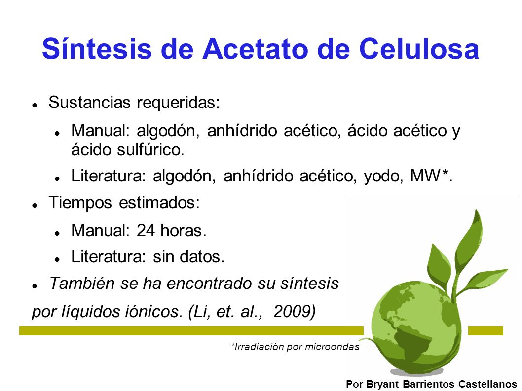Síntesis de Acetato de Celulosa