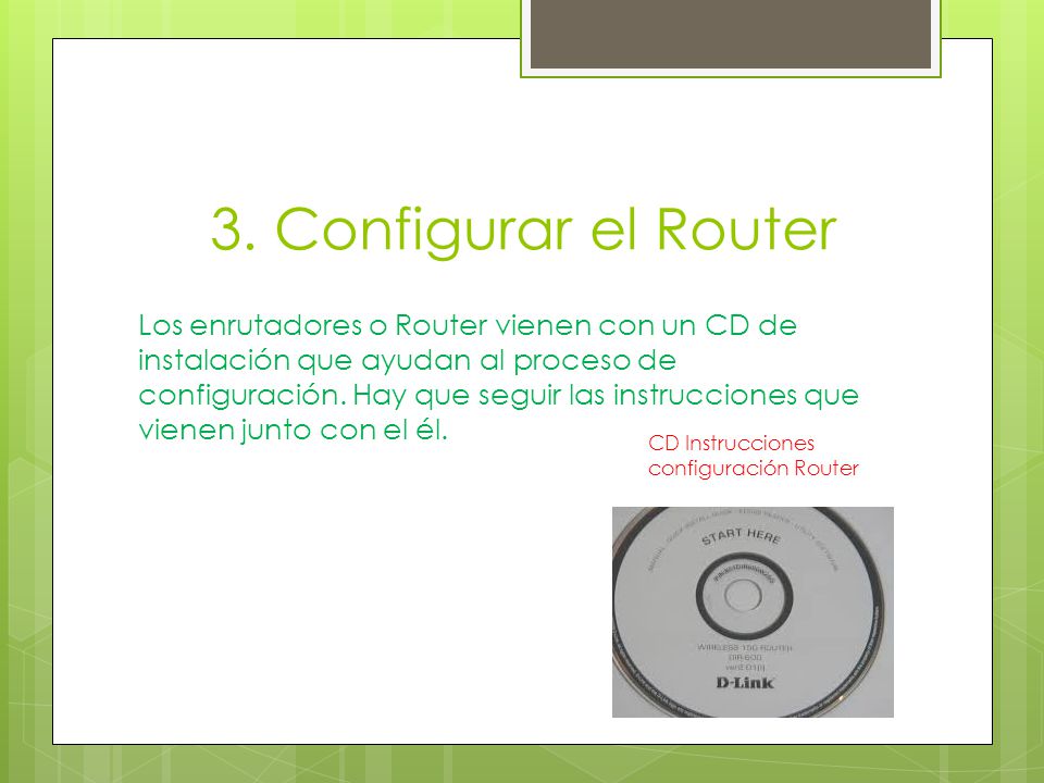 3. Configurar el Router