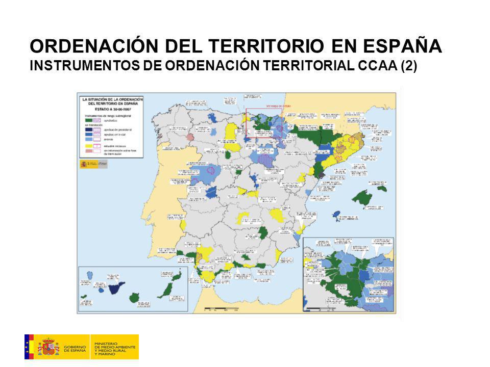 ORDENACIÓN DEL TERRITORIO EN ESPAÑA INSTRUMENTOS DE ORDENACIÓN TERRITORIAL CCAA (2)