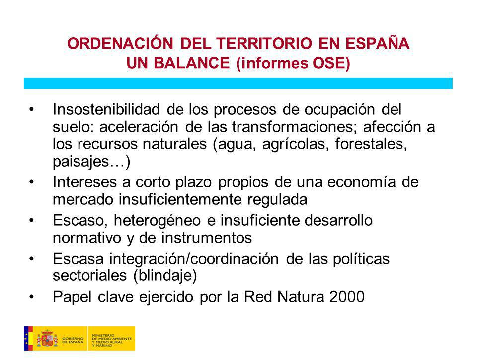 ORDENACIÓN DEL TERRITORIO EN ESPAÑA UN BALANCE (informes OSE)