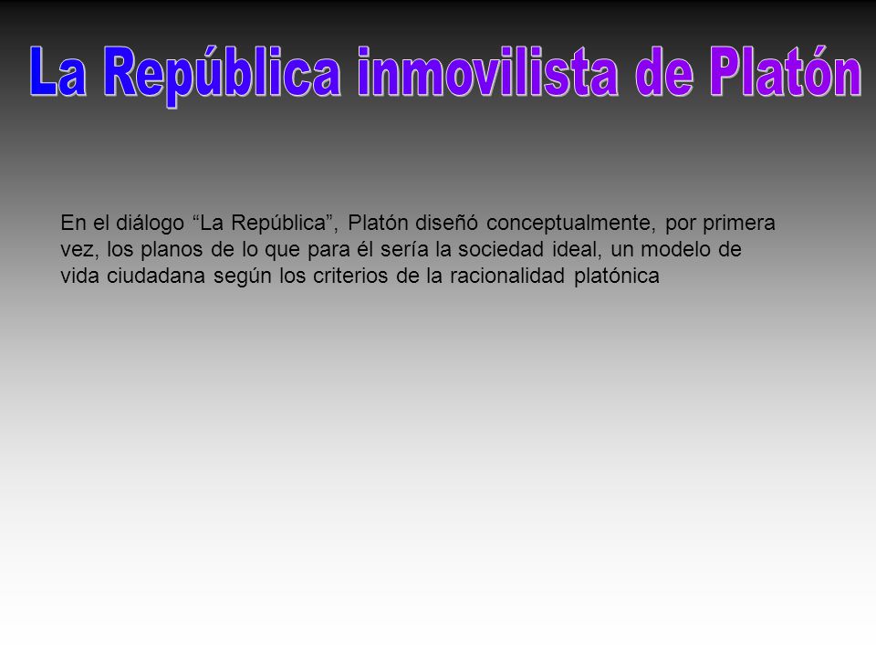 La República inmovilista de Platón