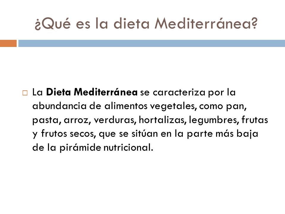 ¿Qué es la dieta Mediterránea