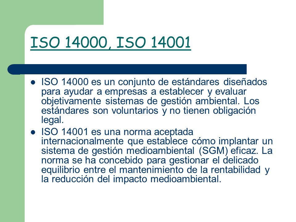 ISO 14000, ISO 14001