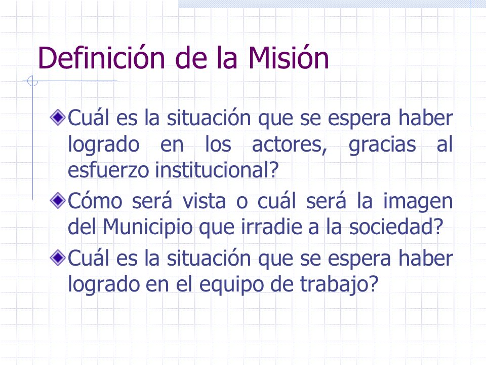 Definición de la Misión