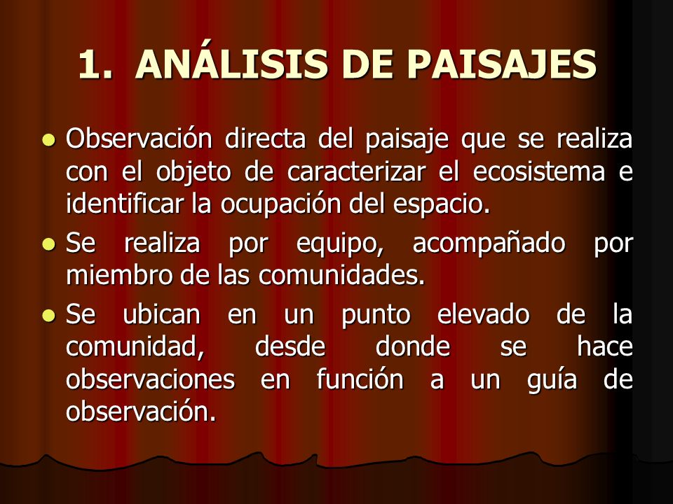 ANÁLISIS DE PAISAJES