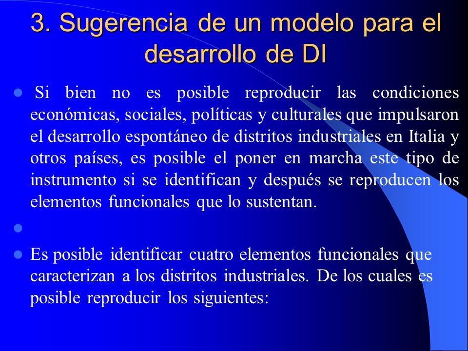 3. Sugerencia de un modelo para el desarrollo de DI