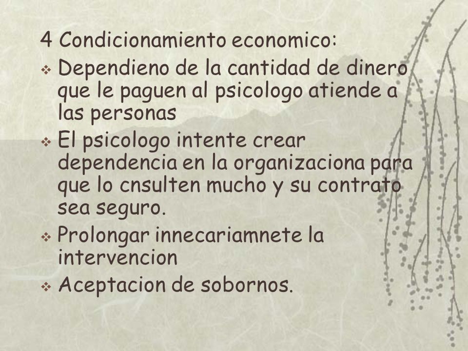 4 Condicionamiento economico: