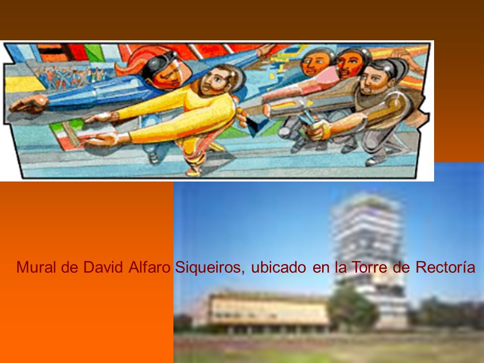Mural de David Alfaro Siqueiros, ubicado en la Torre de Rectoría.