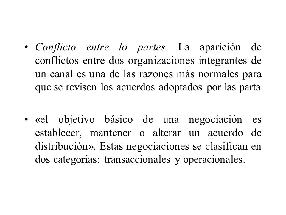 Conflicto entre lo partes