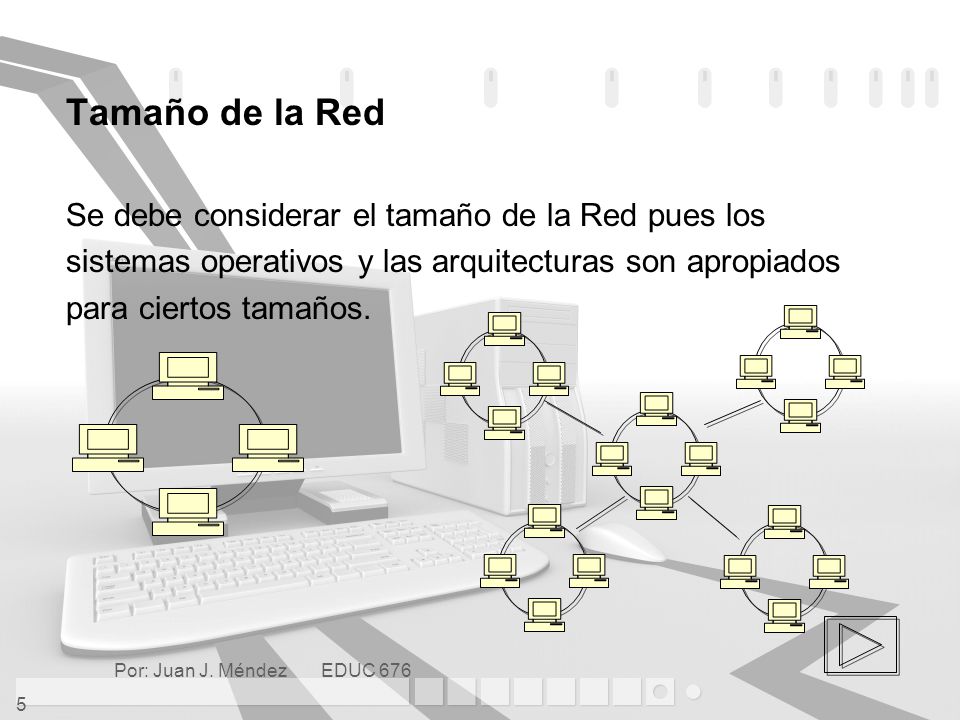 Tamaño de la Red Se debe considerar el tamaño de la Red pues los