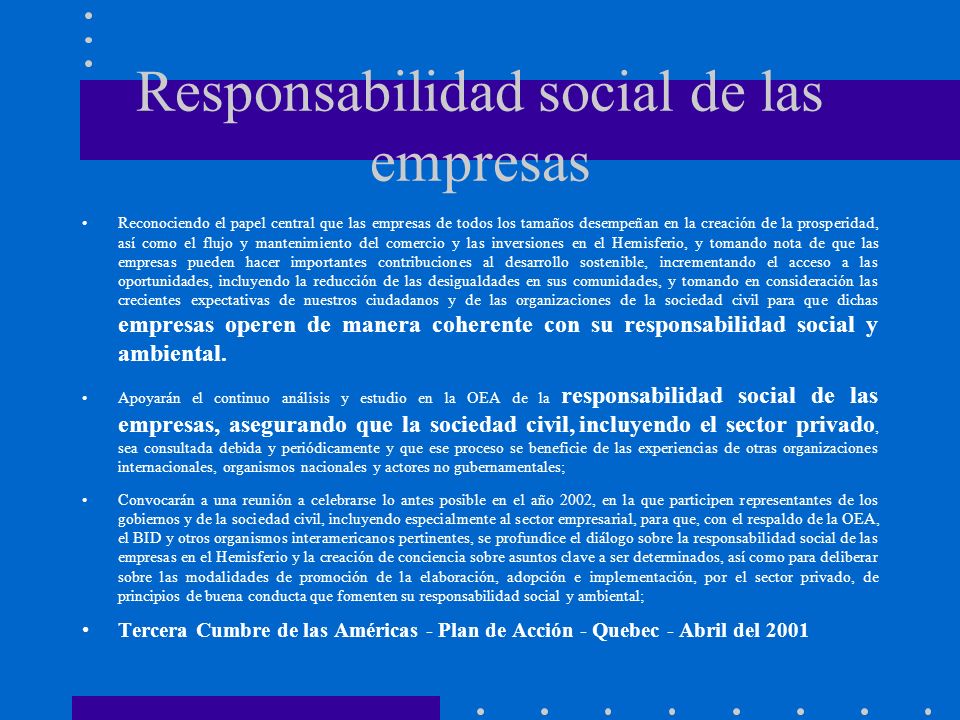 Responsabilidad social de las empresas