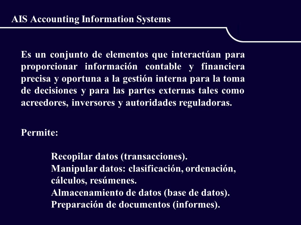 AIS Accounting Information Systems