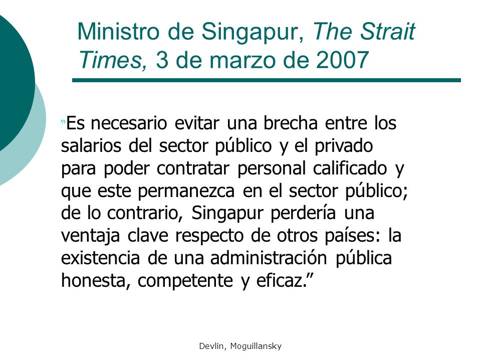 Ministro de Singapur, The Strait Times, 3 de marzo de 2007