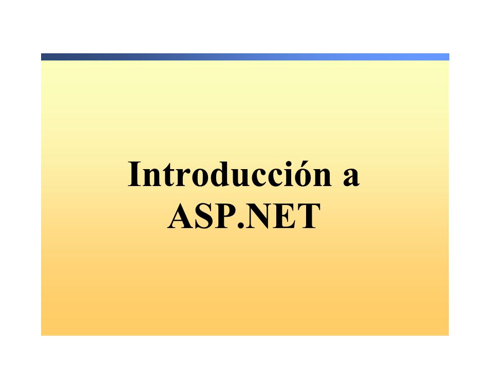 Introducción a ASP.NET