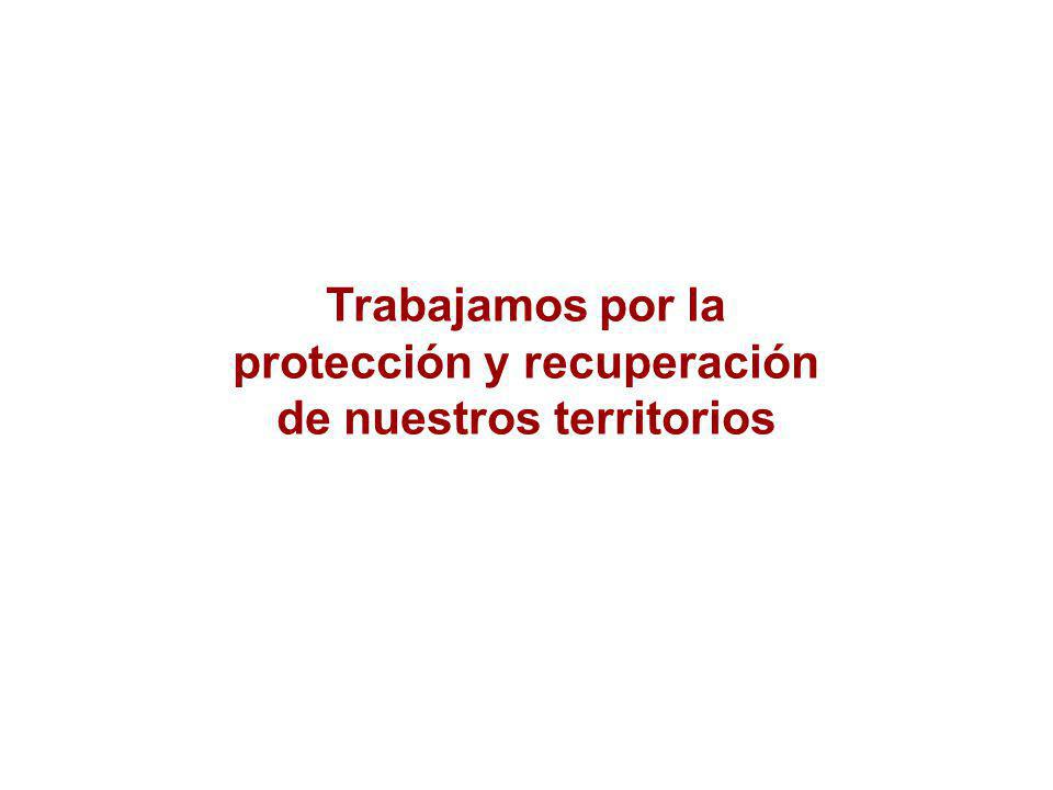 Trabajamos por la protección y recuperación de nuestros territorios