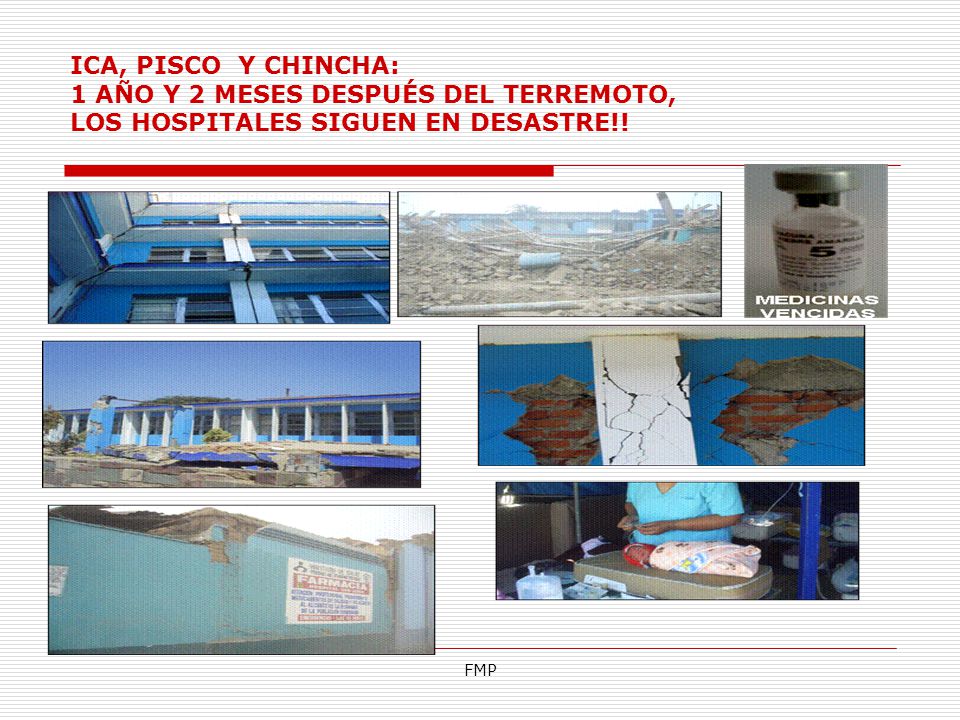 ICA, PISCO Y CHINCHA: 1 AÑO Y 2 MESES DESPUÉS DEL TERREMOTO, LOS HOSPITALES SIGUEN EN DESASTRE!!