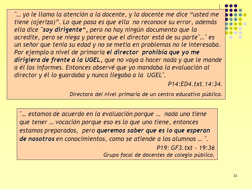 Directora del nivel primaria de un centro educativo público.