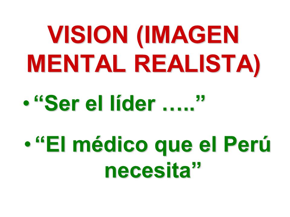 VISION (IMAGEN MENTAL REALISTA)