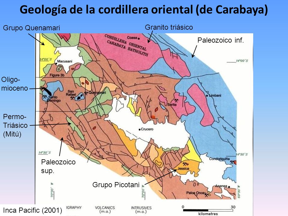 Geología de la cordillera oriental (de Carabaya)