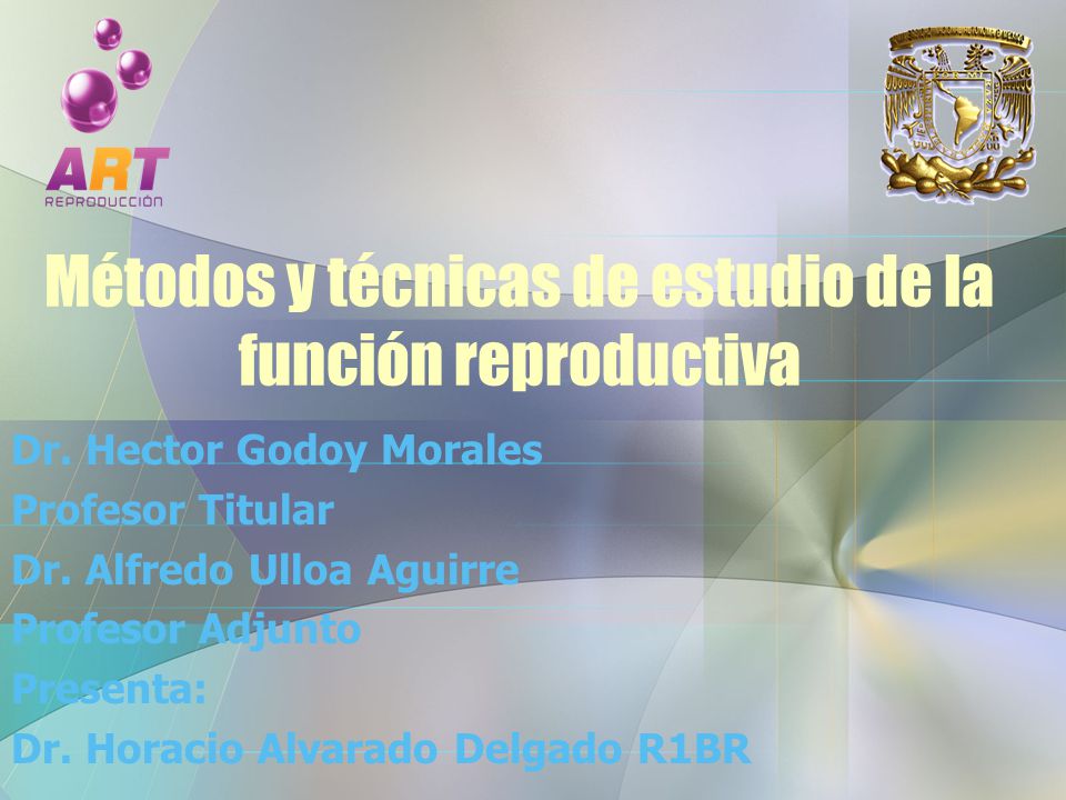 Métodos y técnicas de estudio de la función reproductiva