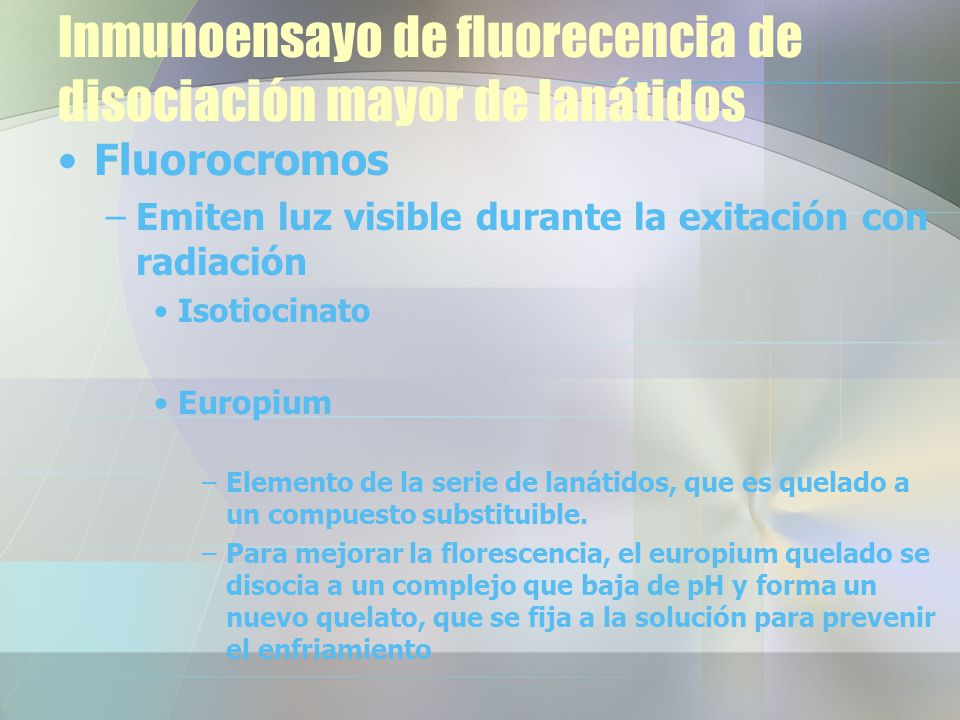 Inmunoensayo de fluorecencia de disociación mayor de lanátidos