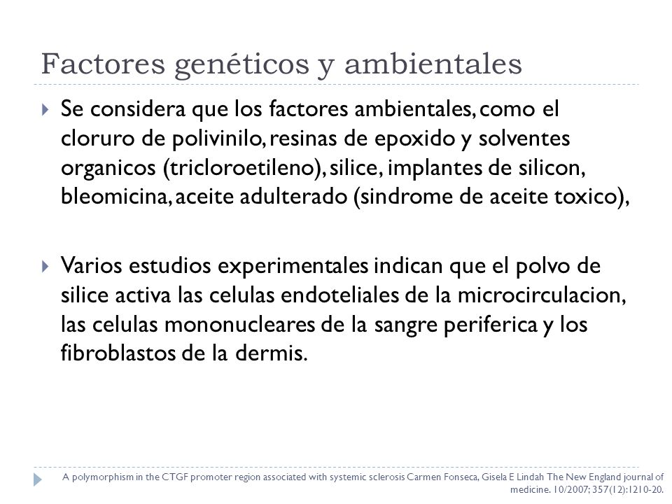 Factores genéticos y ambientales