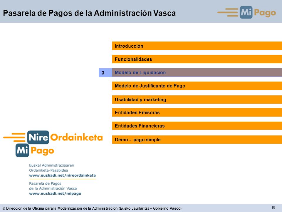 Introducción Funcionalidades. 3. Modelo de Liquidación. Modelo de Justificante de Pago. Usabilidad y marketing.