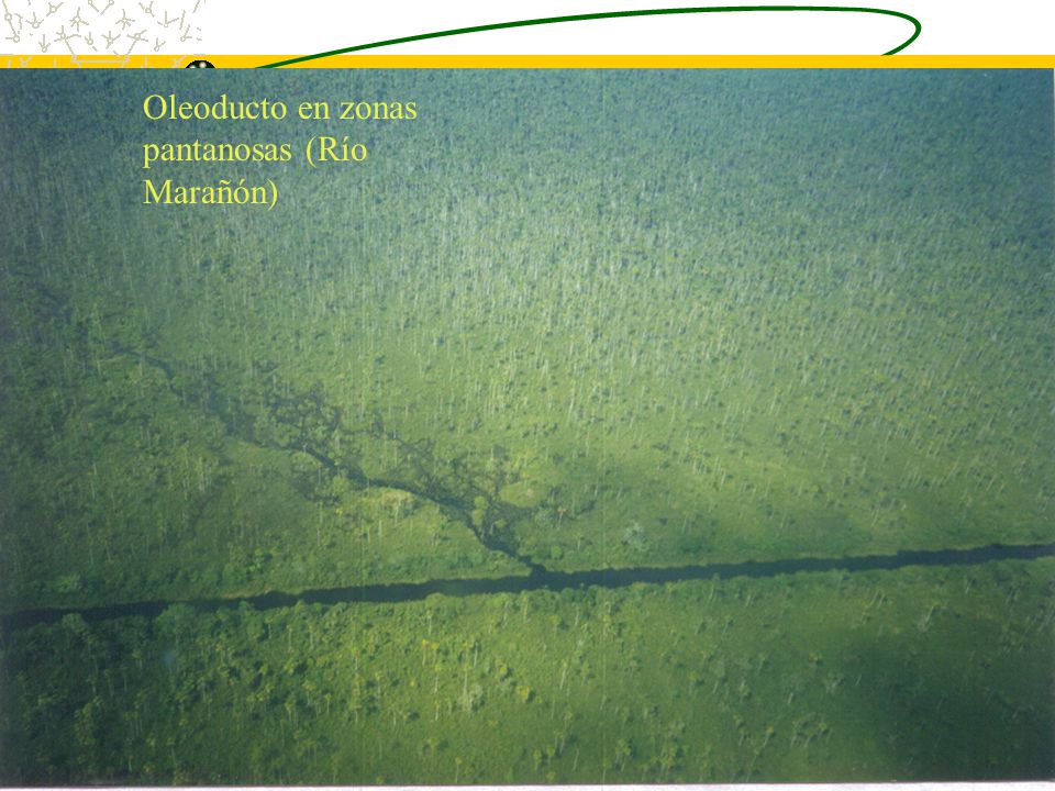 Oleoducto en zonas pantanosas (Río Marañón)