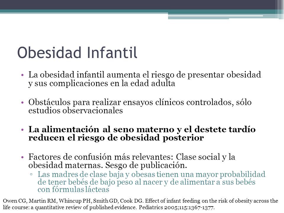 Obesidad Infantil La obesidad infantil aumenta el riesgo de presentar obesidad y sus complicaciones en la edad adulta.