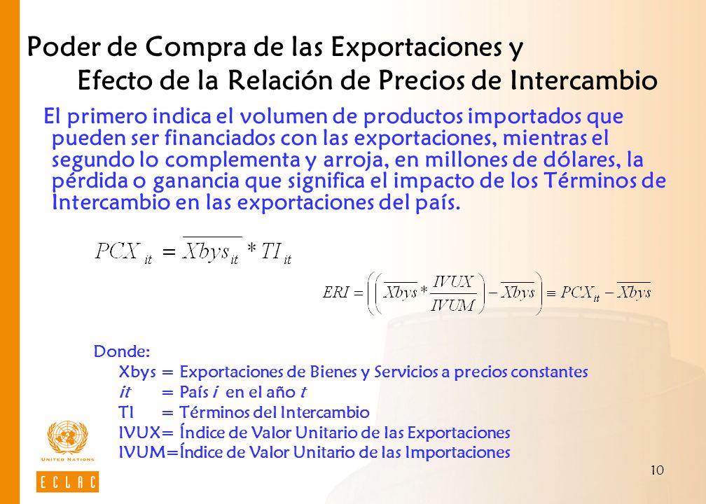 Poder de Compra de las Exportaciones y Efecto de la Relación de Precios de Intercambio
